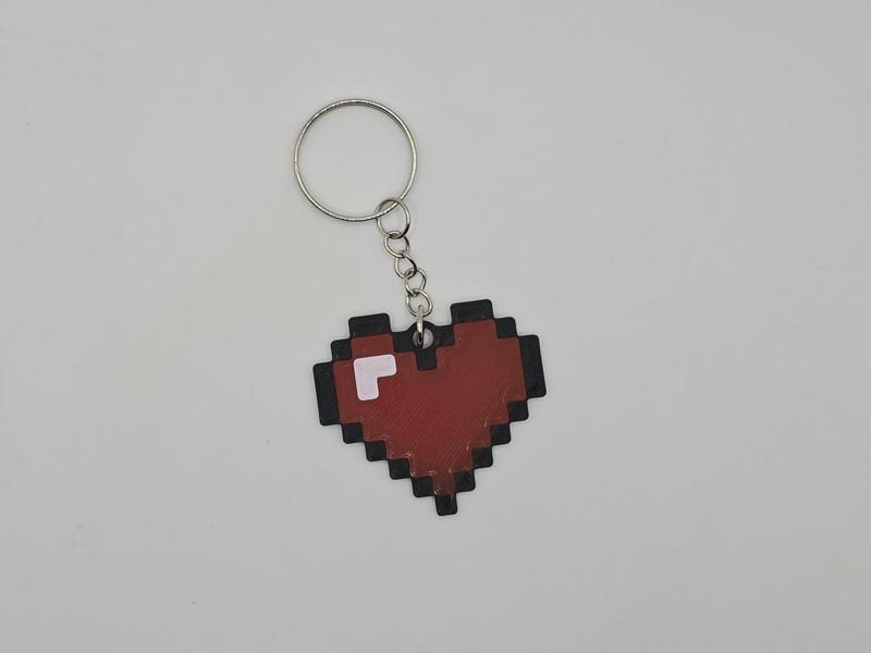 Pixel Heart Keychain - Valentine's Day (Remix)