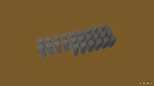 Clay letter stamp