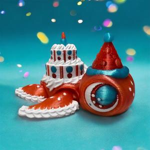 Birthday Cake Turtle Articulated Flexi - Exclusive