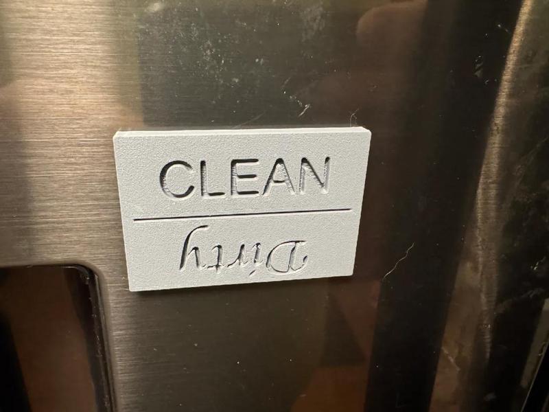 Simple Dishwasher Clean/Dirty Sign   