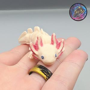 baby flexi axolotl keychain