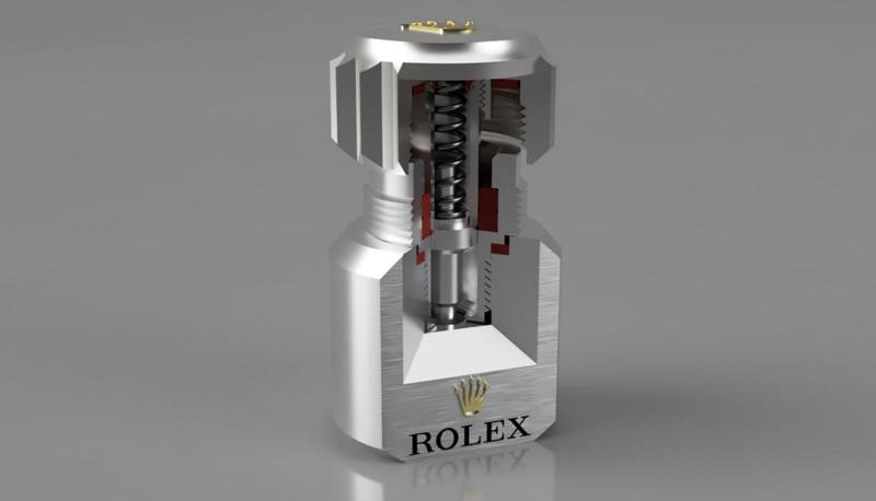 Rolex TwinLock Waterproofing Mechanism DeskModel