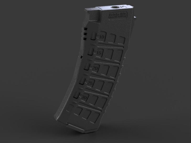 AK 120 rounds airsoft magazine (midcap). / Механа для ак на 120 шаров