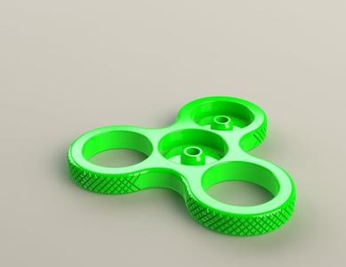 Fidget Tri-Spinner Knurled 608 Bearing