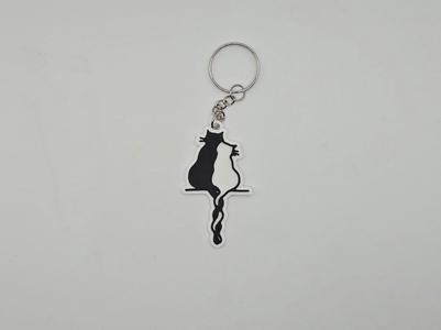 Cat Wall Art #9 Keychain (Remix)