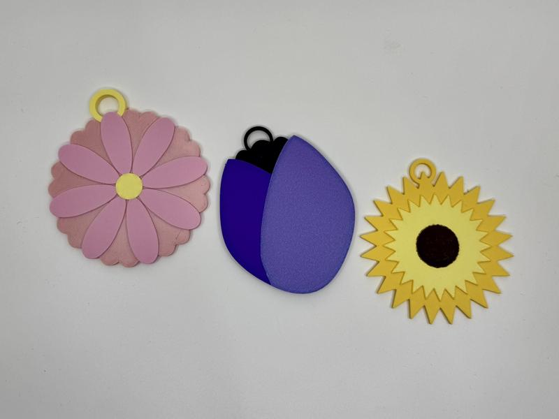 Spring Flower Themed Ornaments