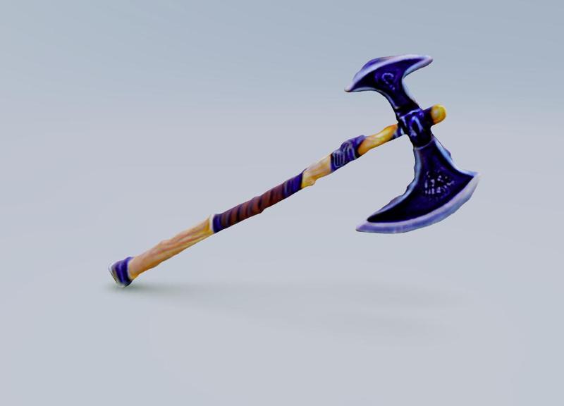 A battle axe (leaning)