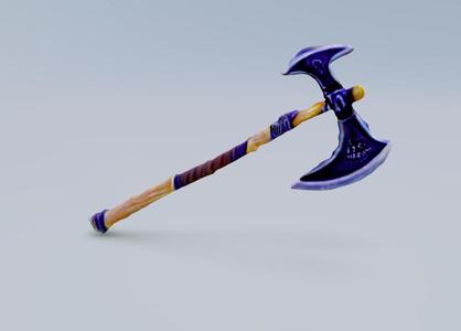 A battle axe (leaning)