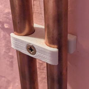 15mm pipe clip double