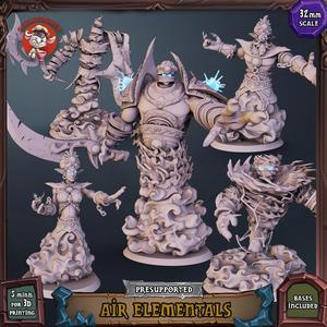 Air Elementals - 32mm scale pre-supported set