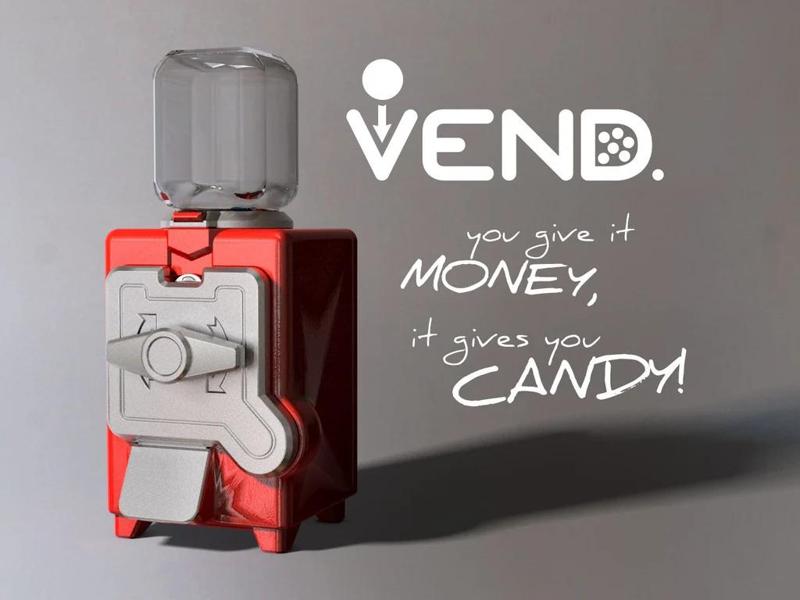 VEND – The 3D Printable Coin-Operated Candy Machine