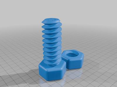 Big Bolt and Nut for 24mm Hole