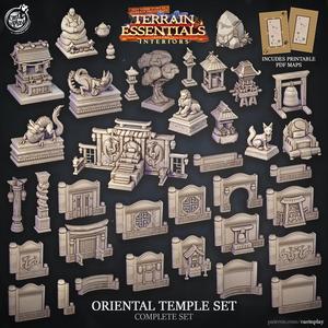 Asian Temple Set (Pre-Supported) - Terrain