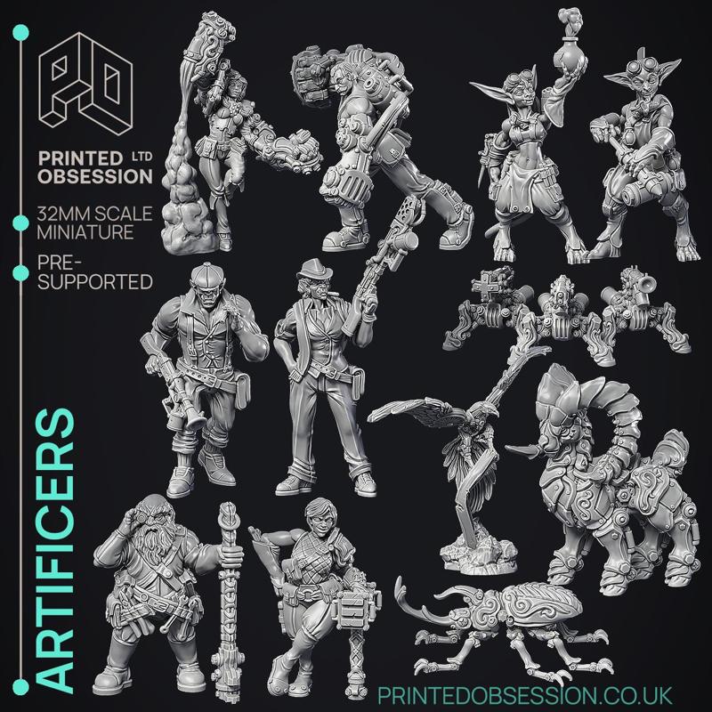 Artificers Collection - 12 Models - PRESUPPORTED - 32mm scale
