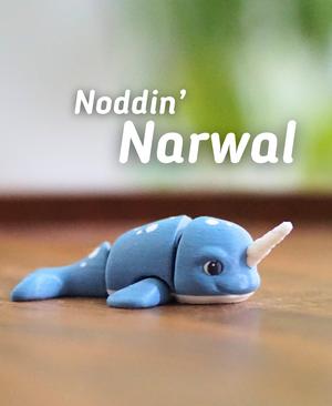 Noddin' Narwal - Articulated fidget Narwal - Ludo animal