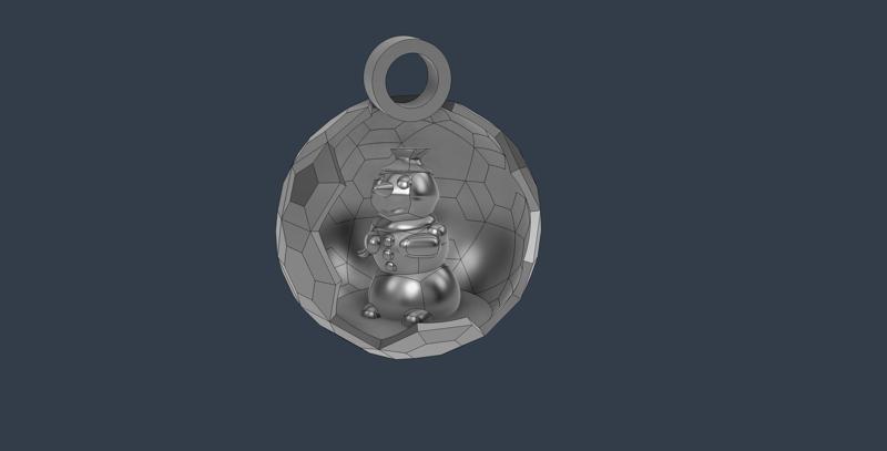Christmas Ornaments - bauble with a snowman