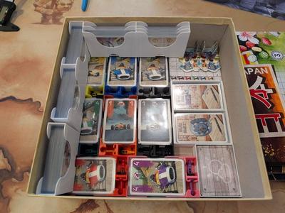 Heat Pedal to the Metal board game insert w/ sleeved cards w/heavy rain w/ tunnel vision NO LID LIFT