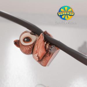 Owl Bear Cable Buddy - Cute Functional Organizer - No Supports 3D Print STL/3MF