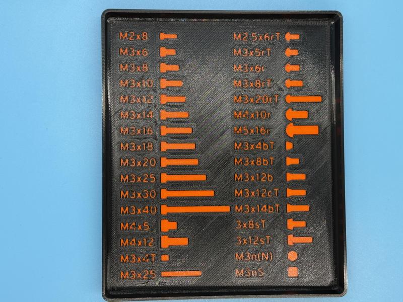 Comprehensive Sorting/Sizing Tray for Prusa Fasteners and Spare Parts