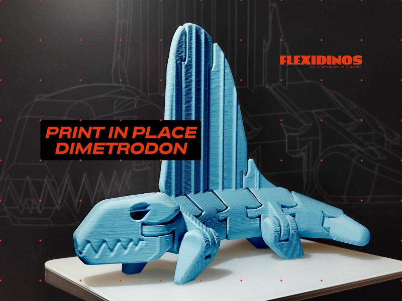 FlexiDinos Karli the Flexi Dimetrodon print in place articulated dinosaur