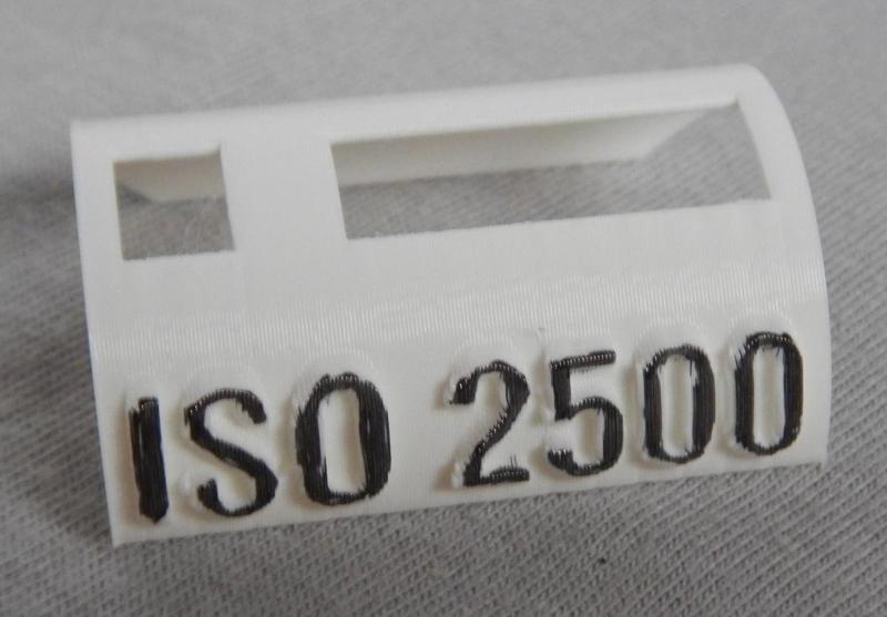 Schablone für DX-Code ISO 2500; Template for DX code ISO 2500