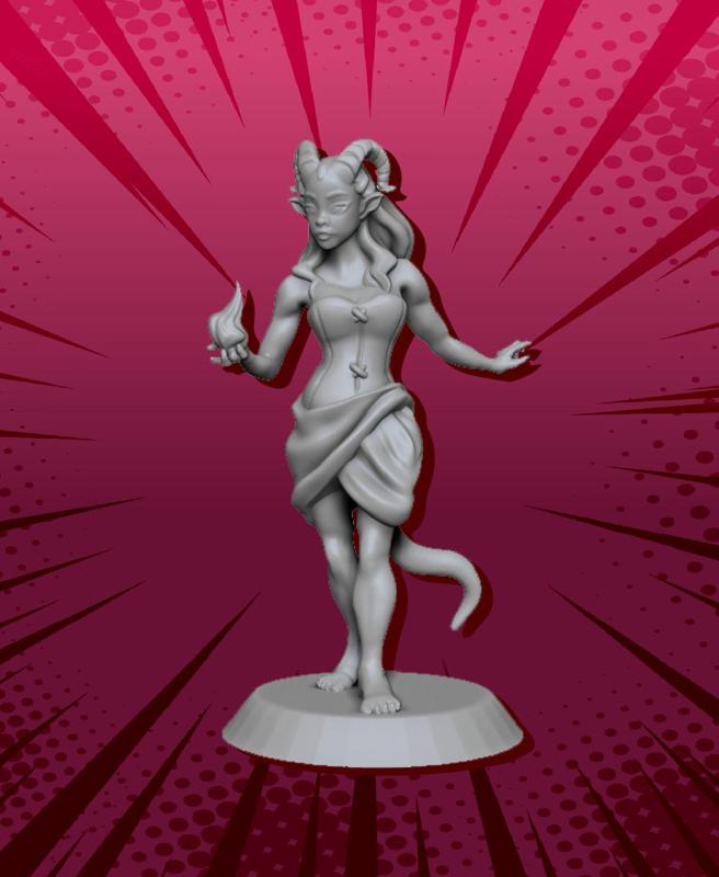 Ellaria, Female Tiefling [Pre-Supported] 