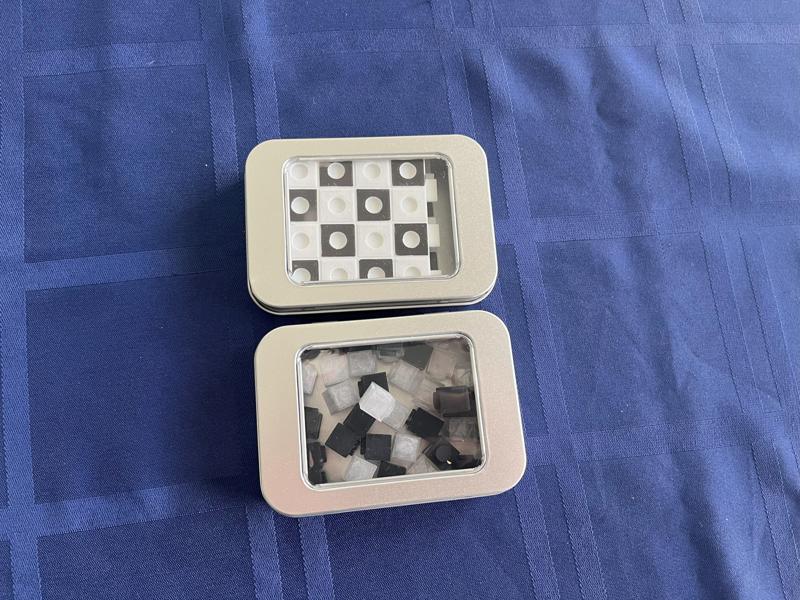 Travel Chess and Checkers - Tin Can Size