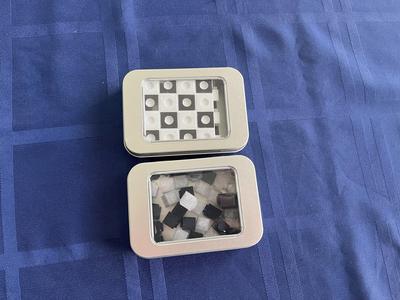 Travel Chess and Checkers - Tin Can Size