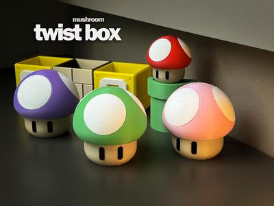 Super Mario 1up mushroom Pilz container box game