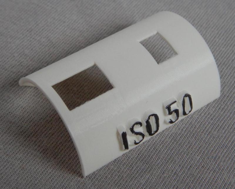 Schablone für DX-Code ISO 50; Template for DX code ISO 50