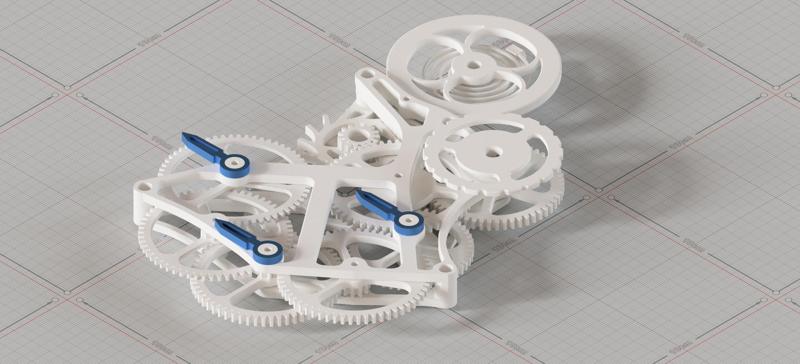 3d printed mechanical clock