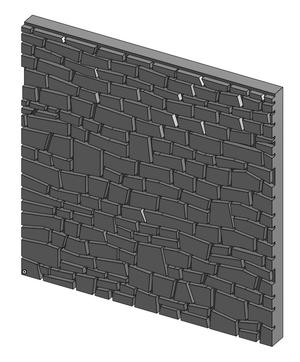 N Scale Limestone Wall Tile