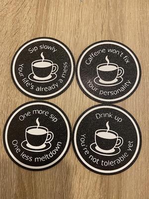 Offensive funny coaster set