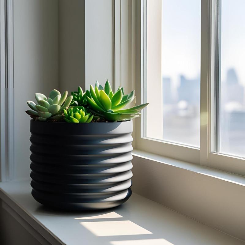 Modern Wavy Planter "RippleBloom"