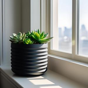 Modern Wavy Planter "RippleBloom"