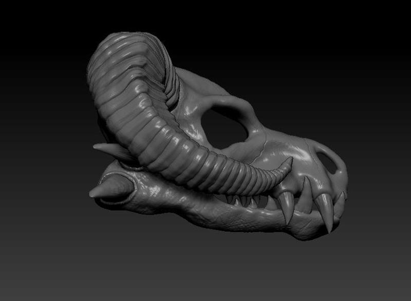 RAM-HORN Dragon Skull