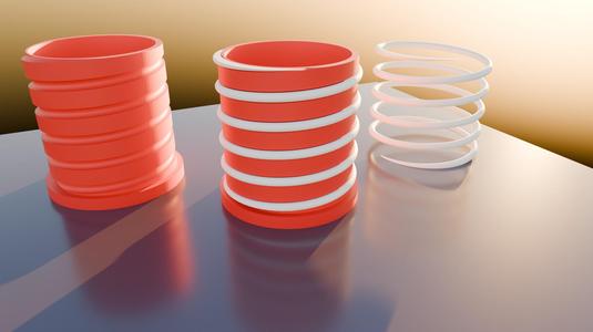 Two colors screw-in spiral pencil holder - Single extruder