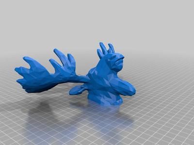  Low Poly Moose Head