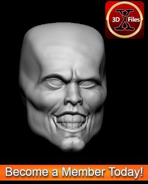 HotToys Head sculpt - The Mask - 1:6 scale - Jim Carrey