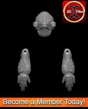 Admiral Ackbar Head Sculpt 3D Print File - Star Wars Custom Action Figure