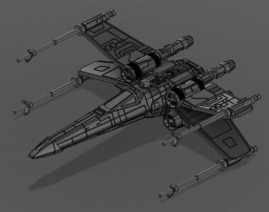 Articulated T-65B X-Wing Starfighter
