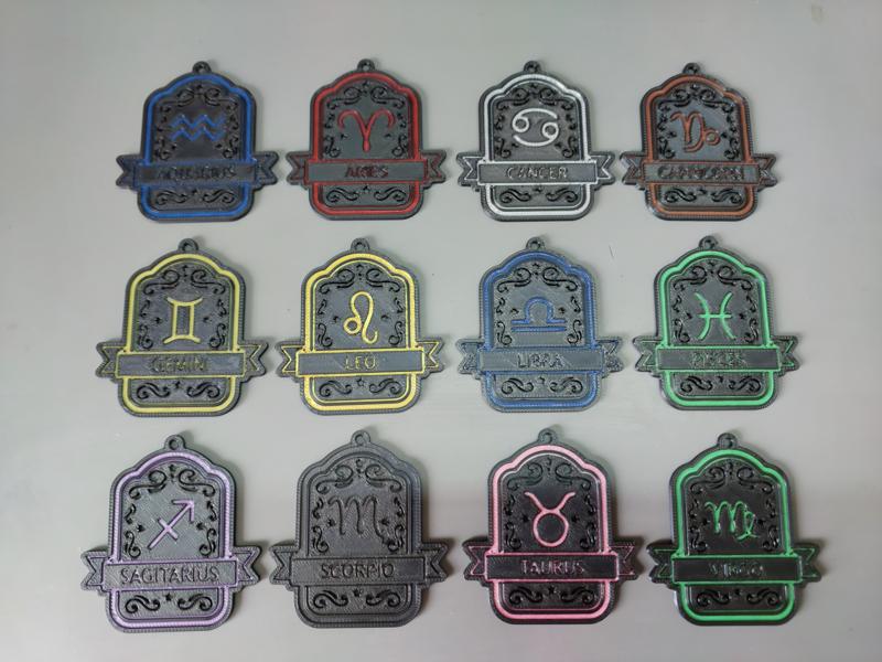 Signs of the Zodiac Keychains