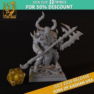 Minotaur Krovix - Sons of Kashan Vra - Titan Forge Miniatures July 2020