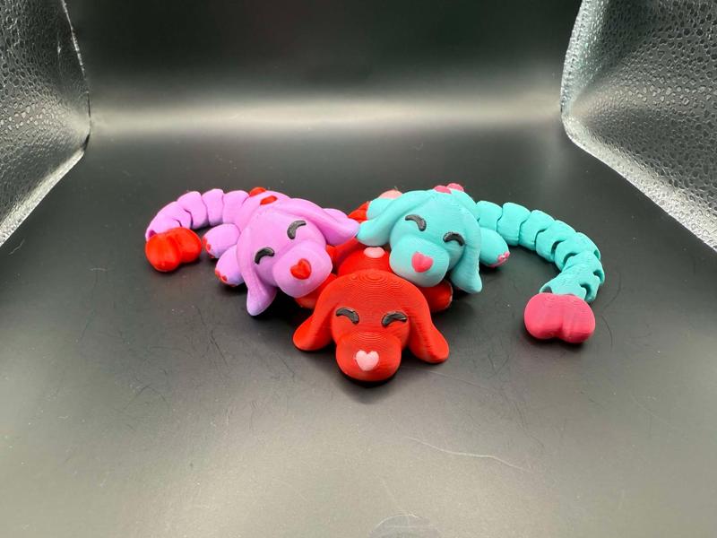 Valentine's Day Articulated Doggie with Paws (3 Lengths Available)