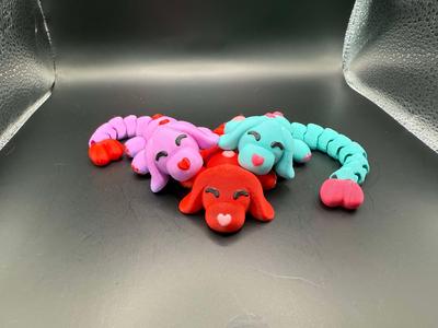 Valentine's Day Articulated Doggie with Paws (3 Lengths Available)