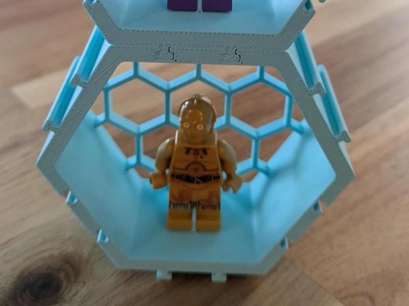 Legos minifigure display – hexagonal