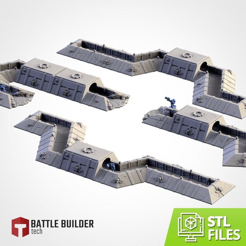 TRENCHES stl files for battle builder