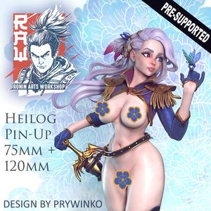 Heilog Pin Up (NSFW) – 75mm plus 120mm (Presuported)