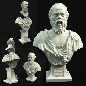 Socrates bust of man with beard