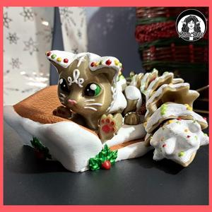 Gingerbread Cat & Bed
